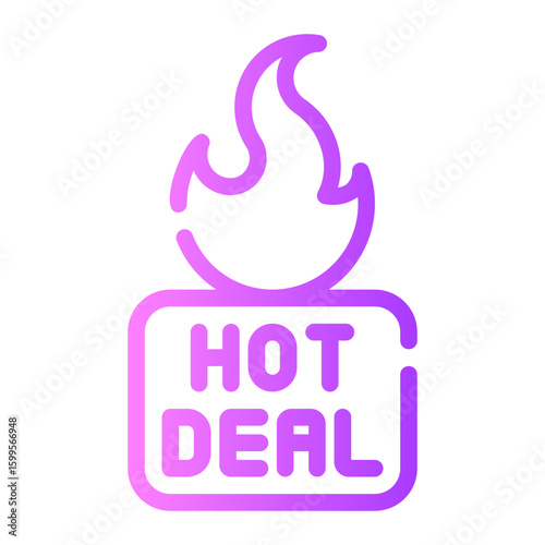hot deal gradient icon