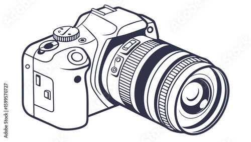 Detailed Outline of a Modern DSLR Camera.