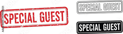 Special guest stamp vector illustration set perfect for events invitations and promotions design resource