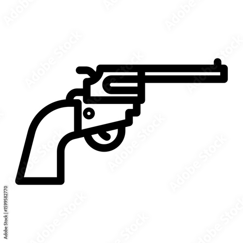 revolver Line Icon