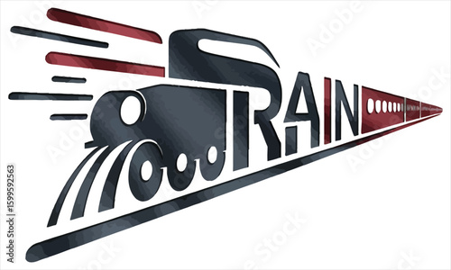 Dark grey and maroon train moving fast transportation speed