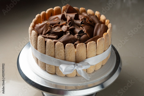 chocolate cake on a plate