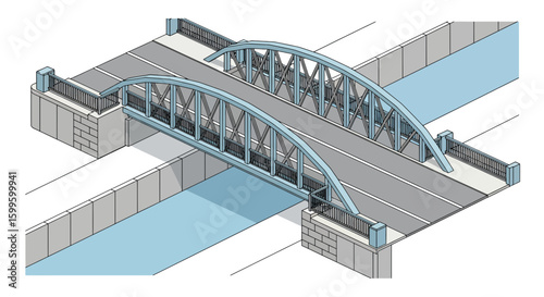 bridge with arches crossing over a waterway