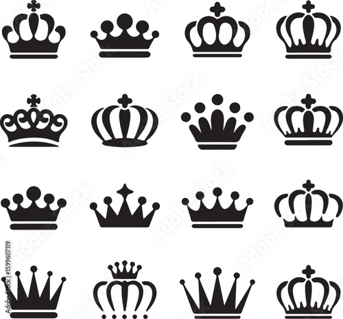 Royal crowns ornate regal symbols monarchy