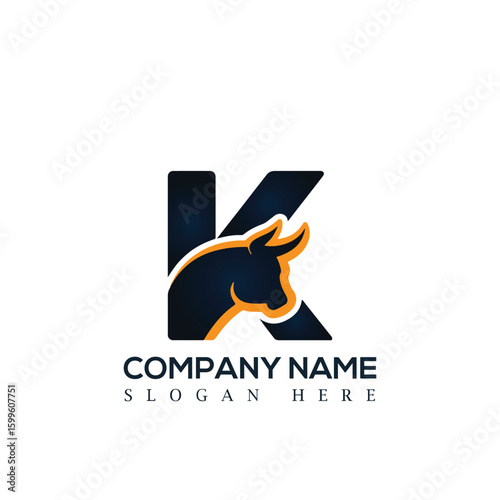 Letter K bull logo