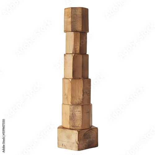stack of wooden bricks