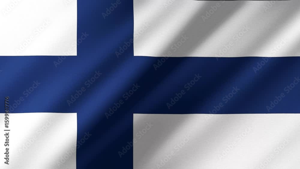 flag of finland 4K Footage 60 FPS