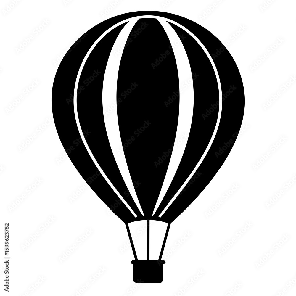 Obraz premium Minimal Balloon Black Silhouette