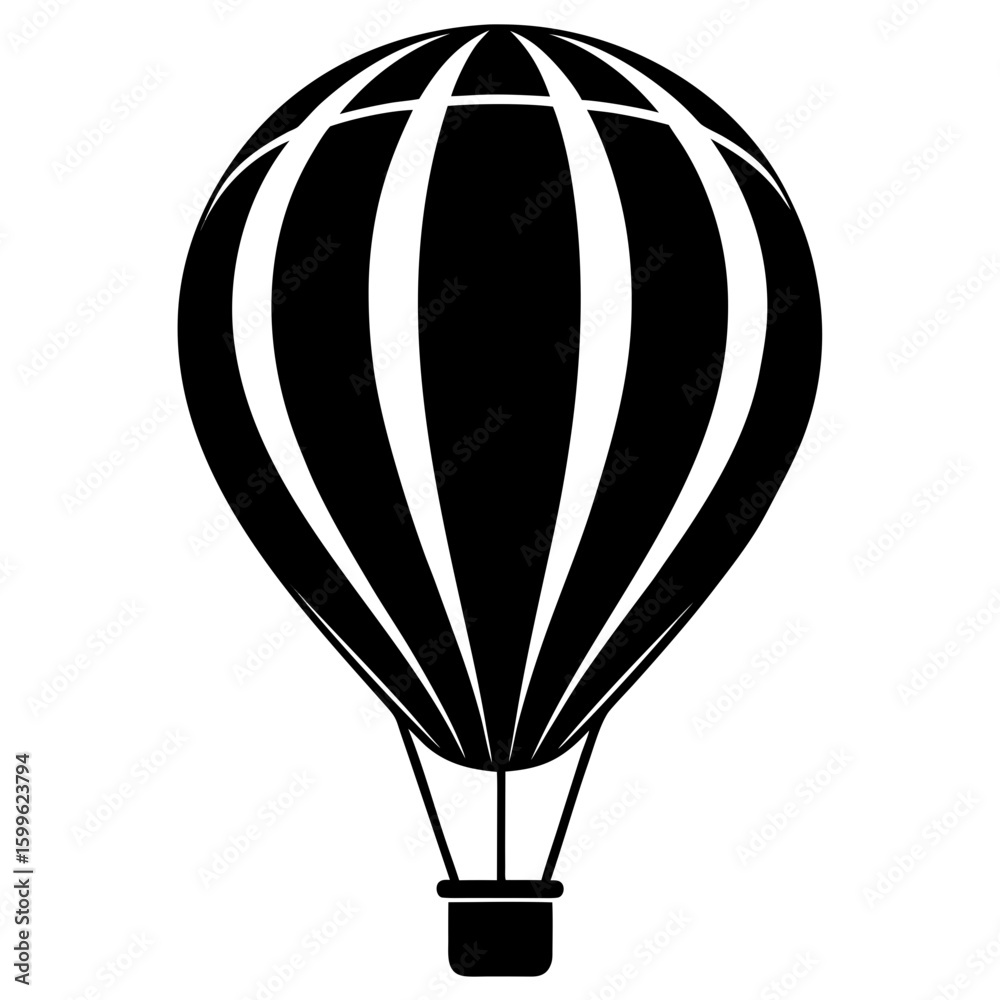 Obraz premium Minimal Balloon Black Silhouette