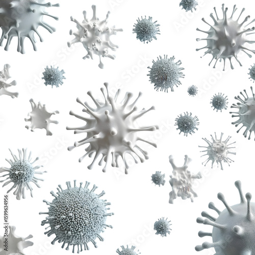 vector illustration of a set of snowflakes