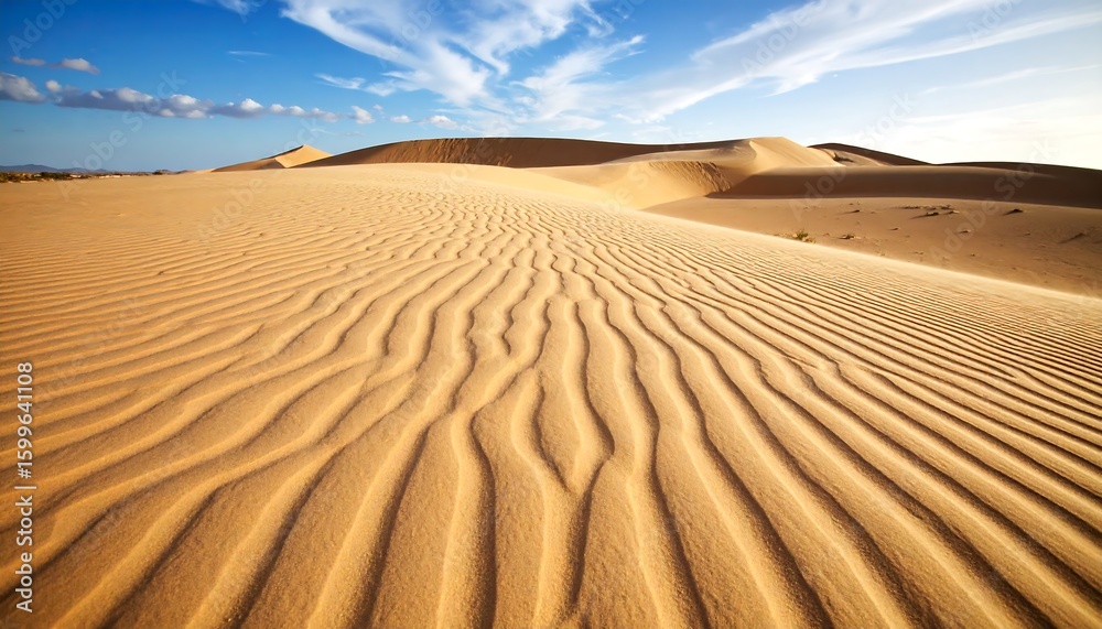 Naklejka premium Desert dunes under a vibrant sky
