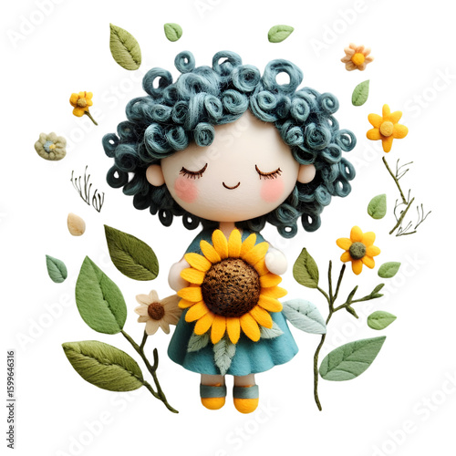 girl with sunflower
