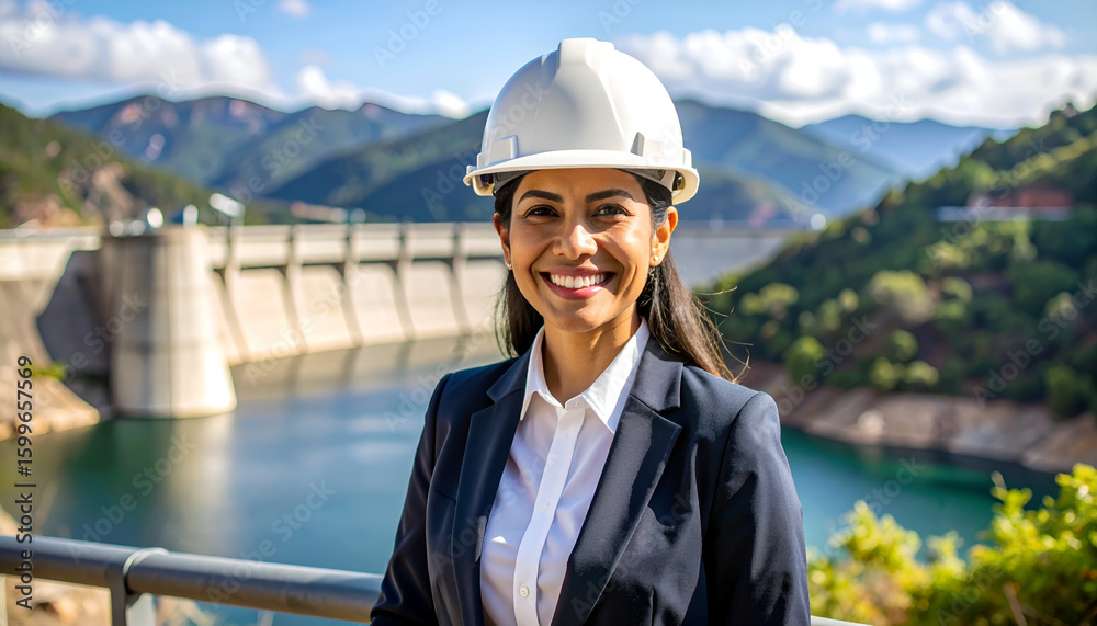 Smiling Engineer at Dam. Smiling Engineer at Dam.