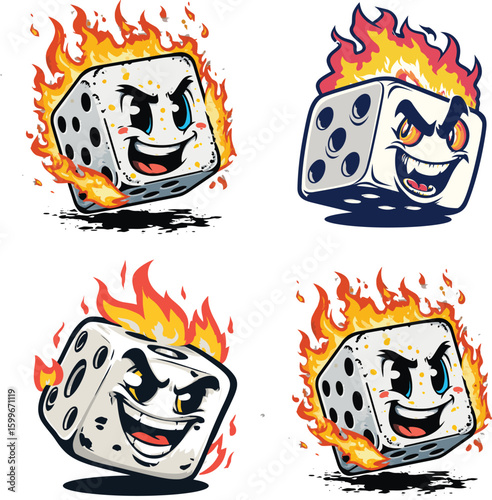 set of dice mascot
