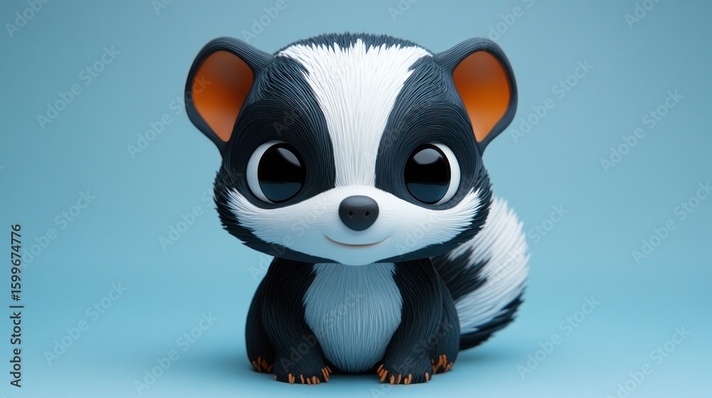 Fototapeta premium Cute cartoon badger