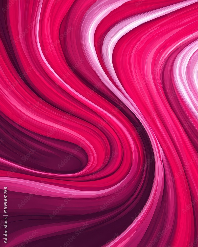 Fototapeta premium Vibrant abstract swirl design in shades of pink and red.