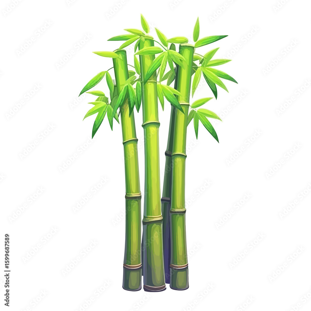 Obraz premium Bamboo shoots vector illustration 