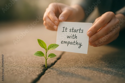 The scene emphasizes how empathy nurtures personal and collective development.