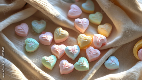 Heart candy pastel colors valentine's day sweets love romantic treat confectionery sugar dessert yummy delicious
