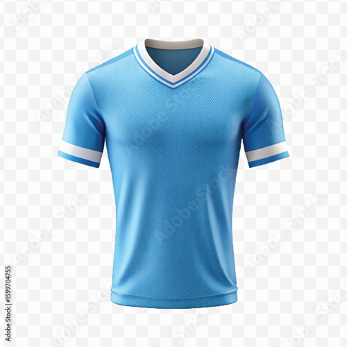 realistic 3d football jersey in different colour style isolated on transparent background