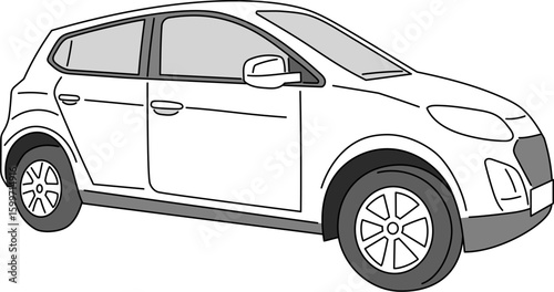 シンプルな車のイラスト