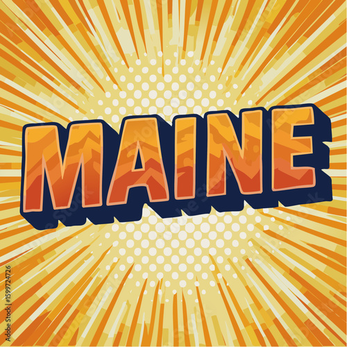 bold uppercase block lettering of maine in svg vector format for standout crafts, branding, and merchandise