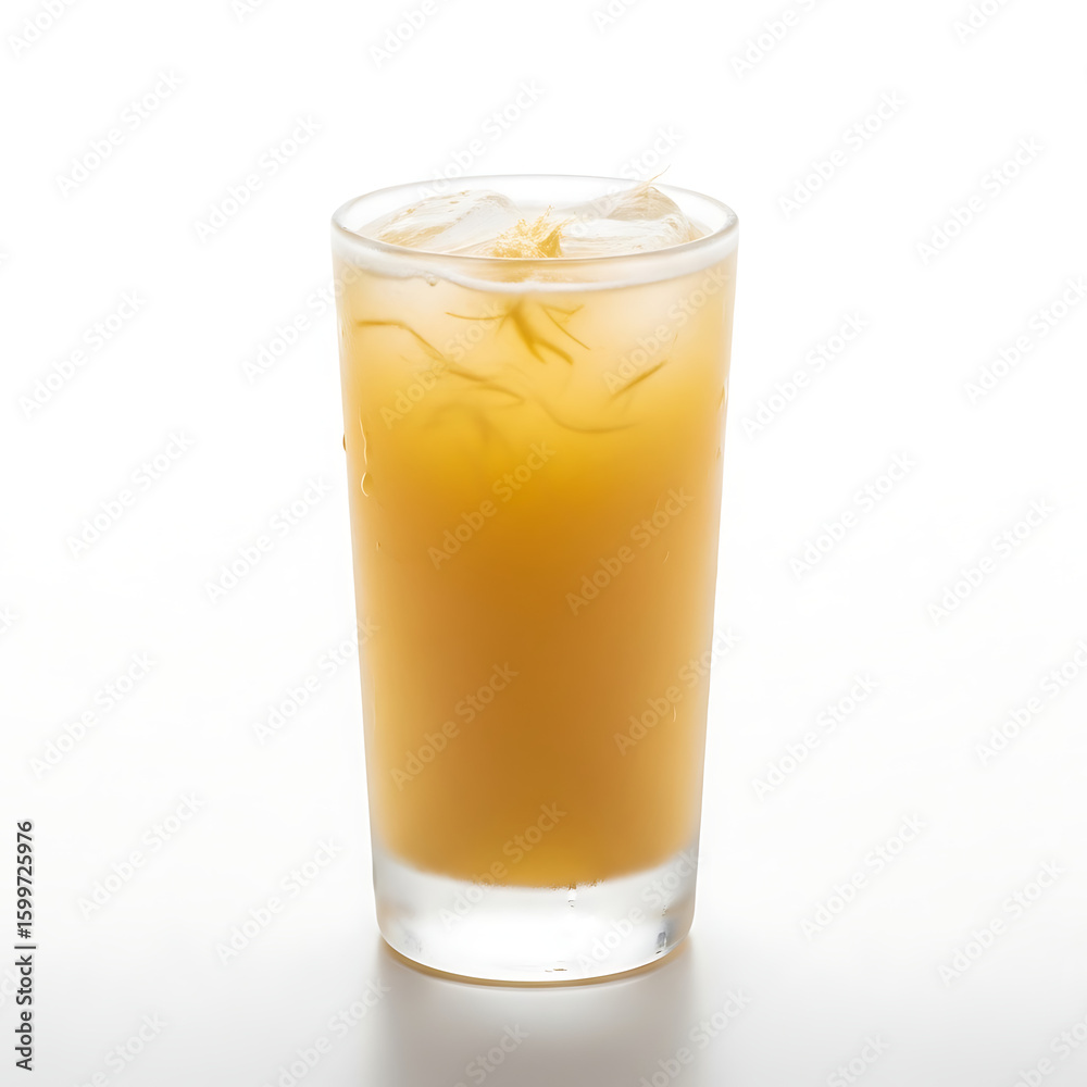 custom made wallpaper toronto digitalFresh pineapple juice in a glass, a healthy and refreshing citrus drink isolated on white