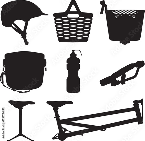 Bicycle accessories and parts bicycle helmet basket