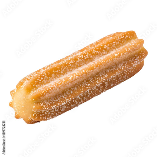 Sugary golden-brown Churro pastry close-up.