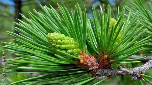 Wallpaper Mural Pine Needle and Cone Torontodigital.ca