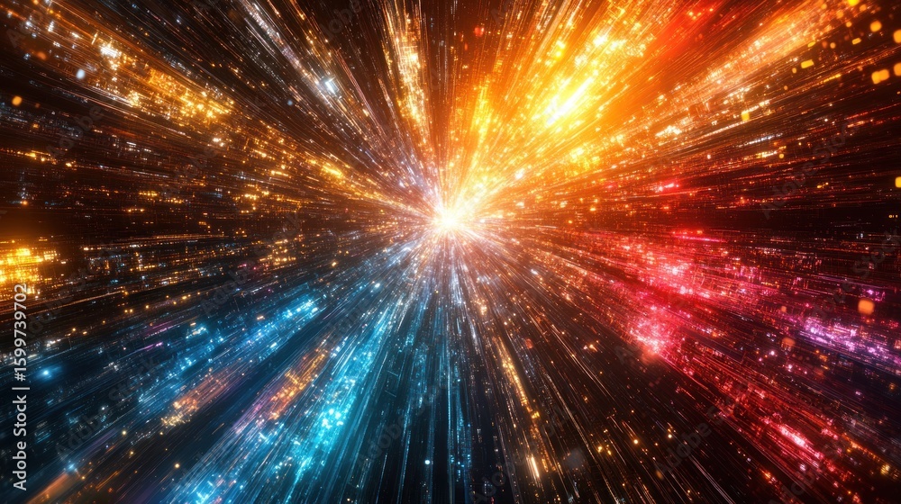 Obraz premium Exploding city lights