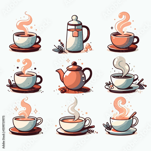 A warm cup of tea releasing soft steam
