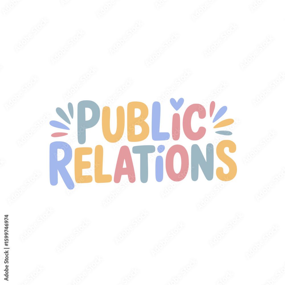 Public Relations Sticker Design Vector Public Relations Sticker Design Vector