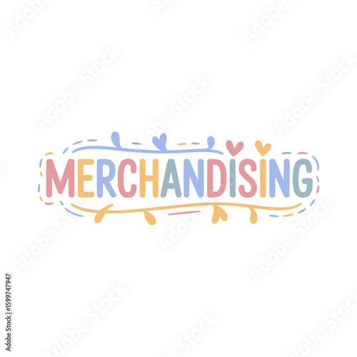 Merchandising Sticker Design Vector Art.