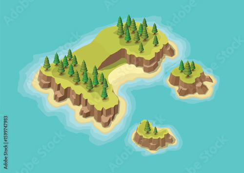 Isometric tropical Natural island