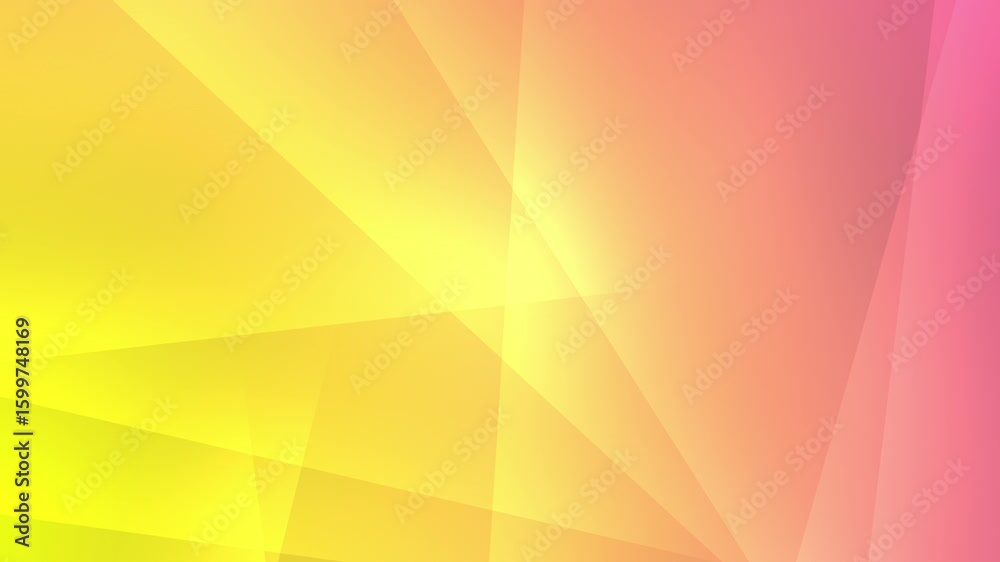 Abstract Gradient Background Animation with Geometric Lines and Shifting Yellow to Pink Colors