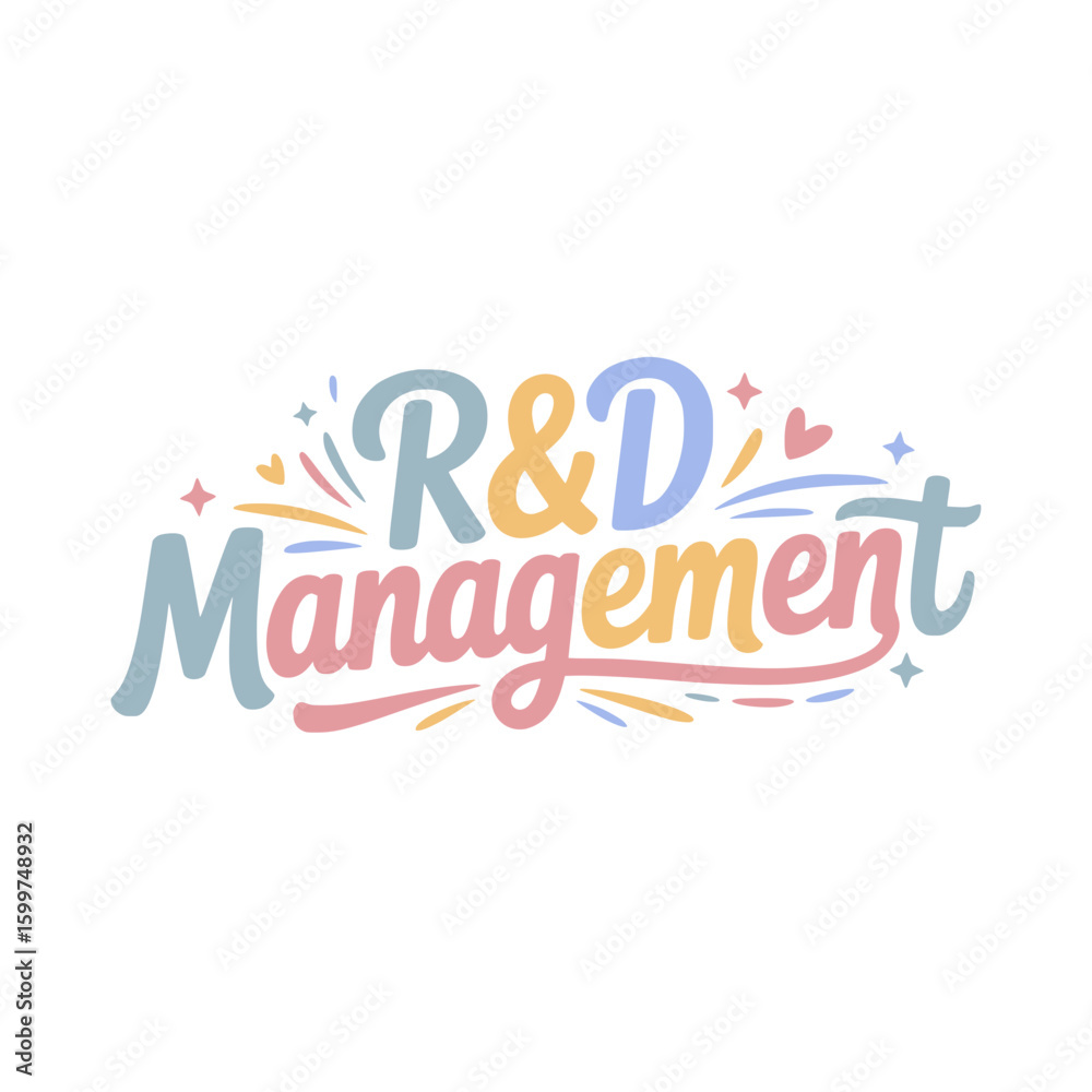 Fototapeta premium R&D Management Creative Design Text