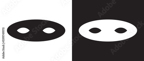 eye mask and face mask icon vector illustration.