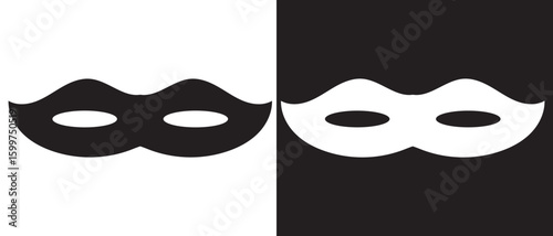 eye mask and face mask icon vector illustration.