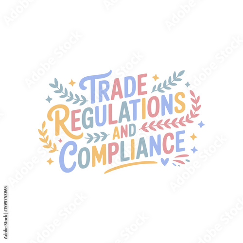 Trade Regulations Compliance Design Graphic