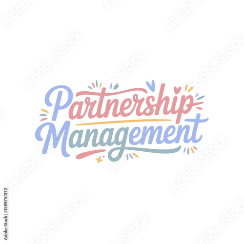 Partnership Management Sticker Design.