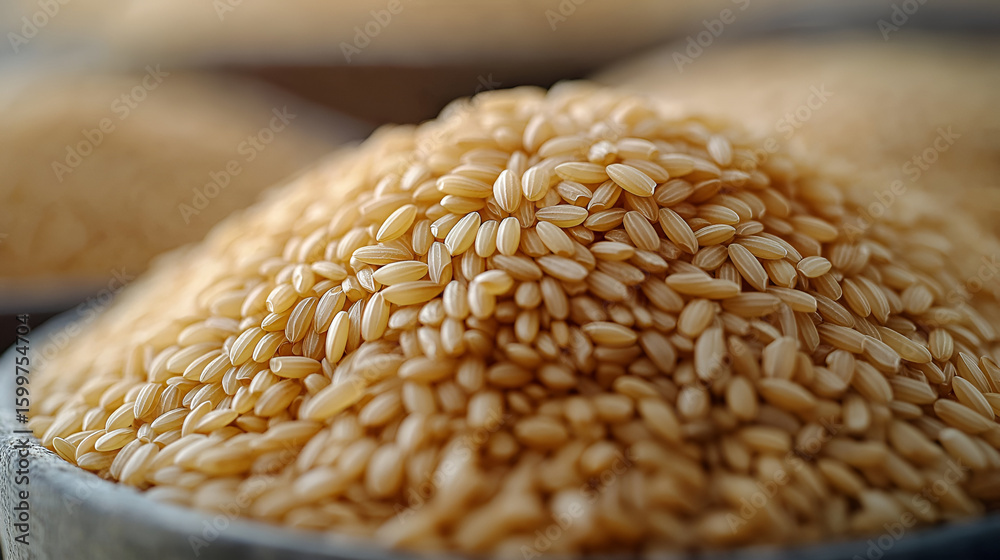 Obraz premium Raw Organic Healthy Millet in a Spoon, Bulgur wheat spilling out from a hessian sack, over white background.