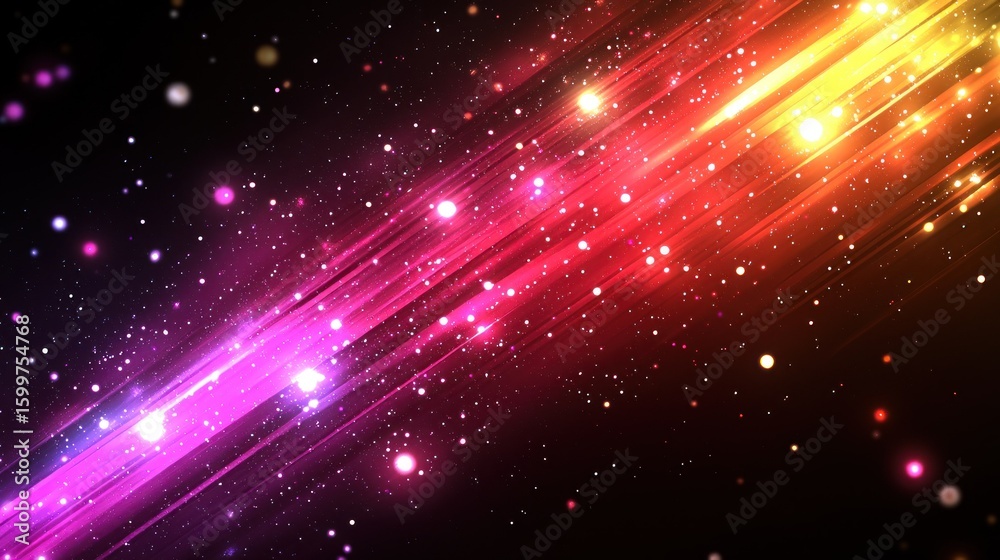 Fototapeta premium Radiant Light Streaks Across a Dark Background