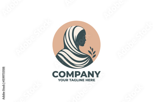 Elegant Veil Style logo of woman in hijab