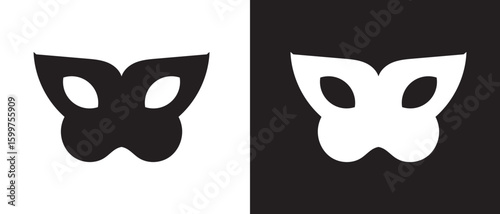 eye mask and face mask icon vector illustration.