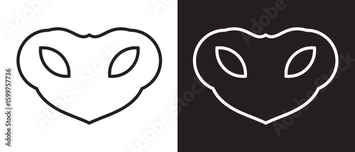 eye mask and face mask icon vector illustration.