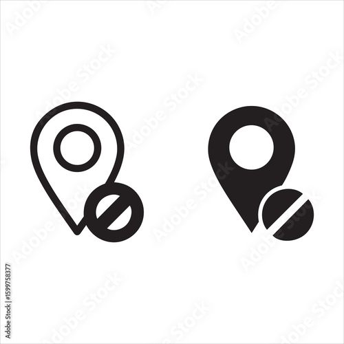 Locart pin disabled or crossed out symbol