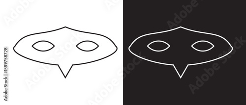 eye mask and face mask icon vector illustration.