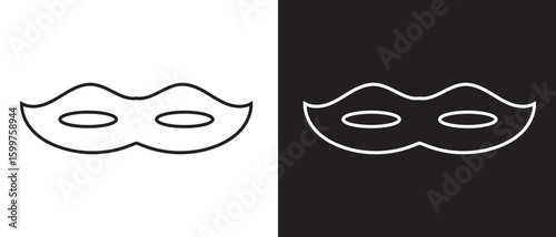 eye mask and face mask icon vector illustration.