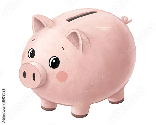 classic pink piggy bank  